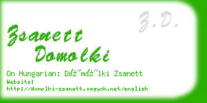 zsanett domolki business card